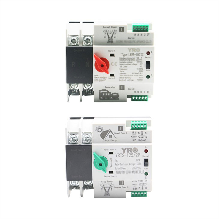 Automatic Transfer Switch Din-Rail Dual Power Switch 110v/220v