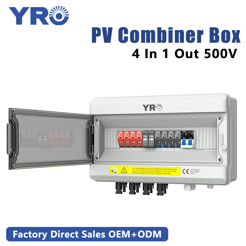 Solar Photovoltaik PV Combiner Box mit Erdungskabel 4 Eingang 1 Out DC 600 V Sicherung MCB SPD wasserdichte Box IP65 Großhanl  13